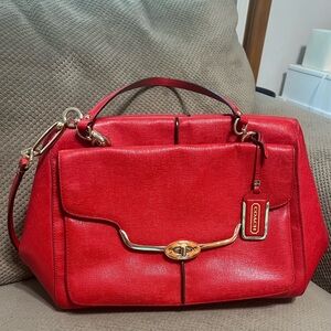 Authentic Red coach handbag!!! BEAUTIFUL!!!!